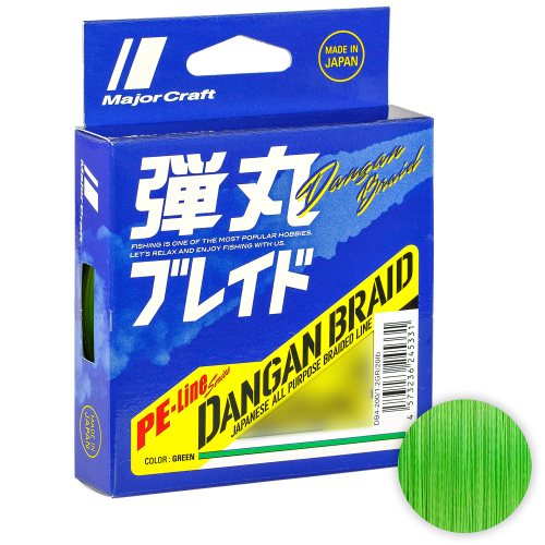 Шнур Major Craft Dangan Braid X8 200м. 0.8PE GREEN