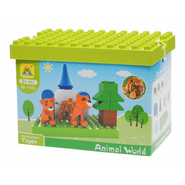 

Пластмассовый конструктор Hongyuansheng toys Animal World Тигры 17 элементов