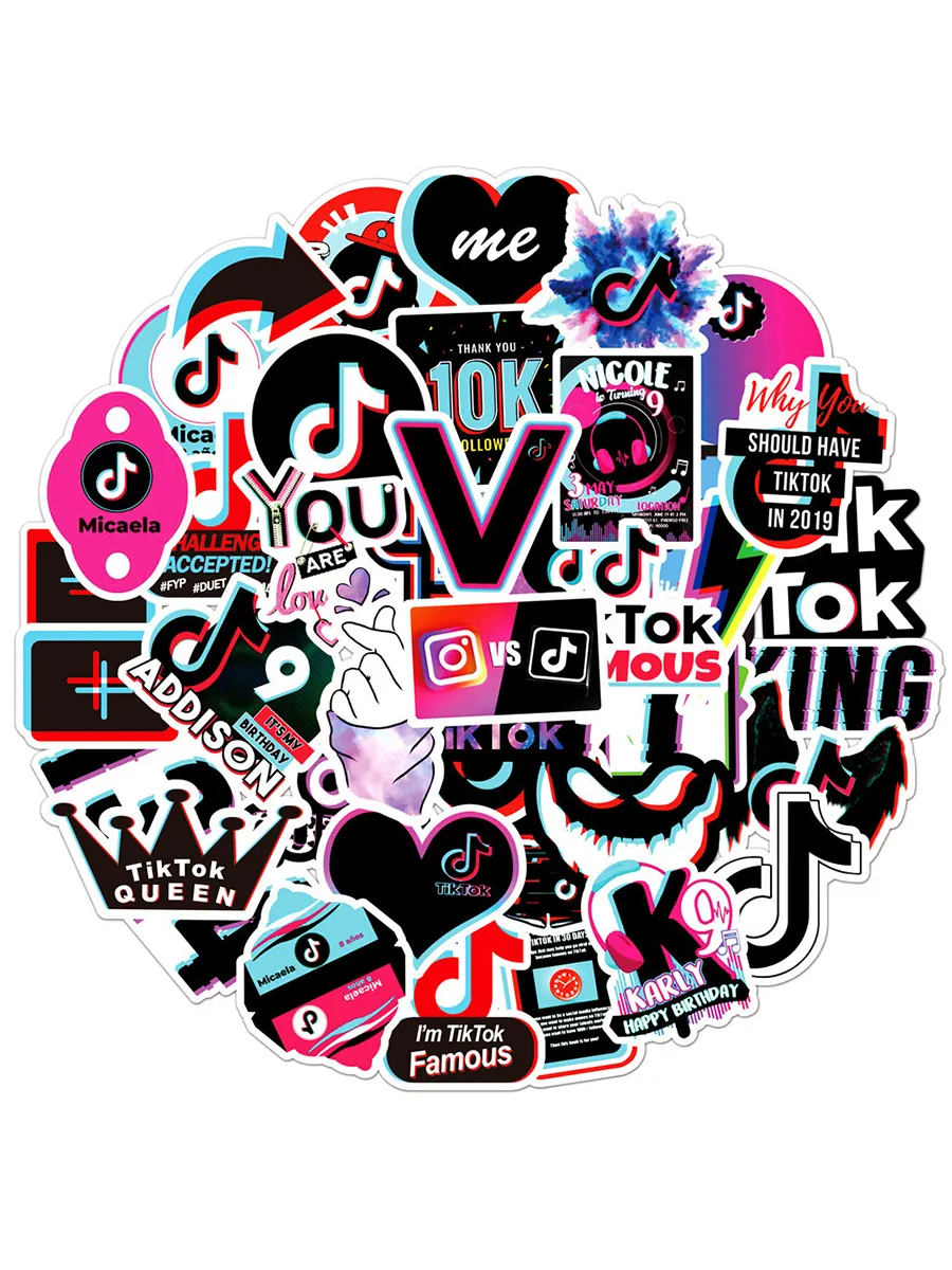 

Набор наклеек Sticker Bombing "Тик Ток 3.0" 50 штук, тикток