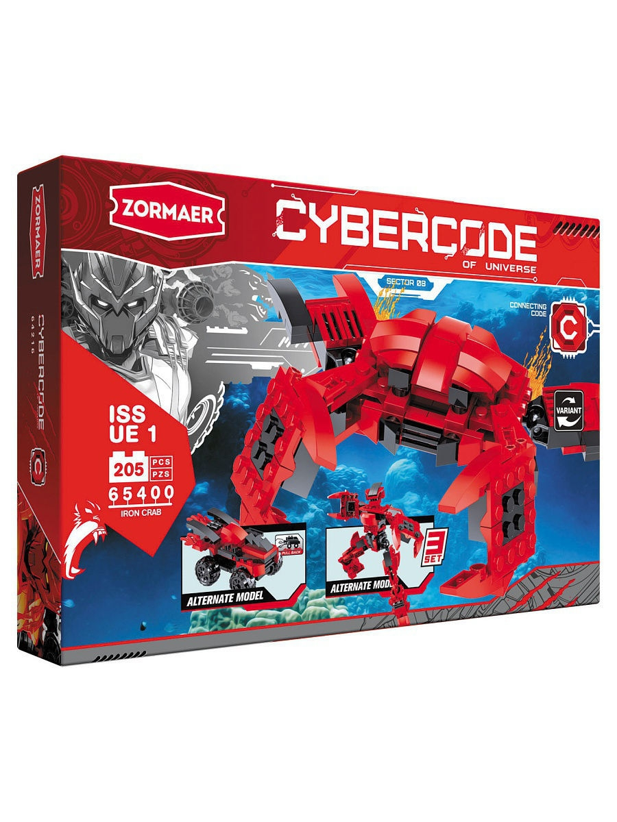 фото Пластмассовый конструктор cybercode iron crab zormaer 205 элементов