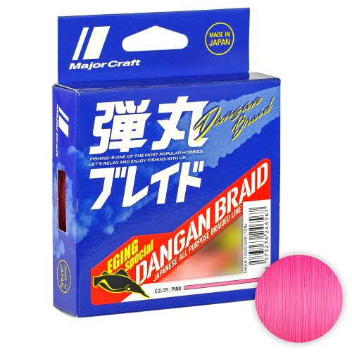 Шнур Major Craft Dangan Braid X4 150m #0.4 PINK