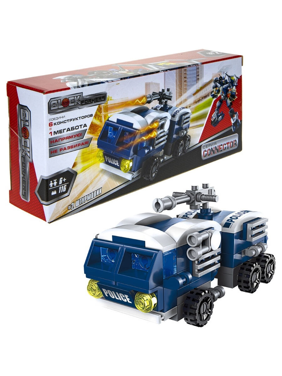 

Пластмассовый конструктор Blockformers Мегаробокоп 1toy 116 деталей