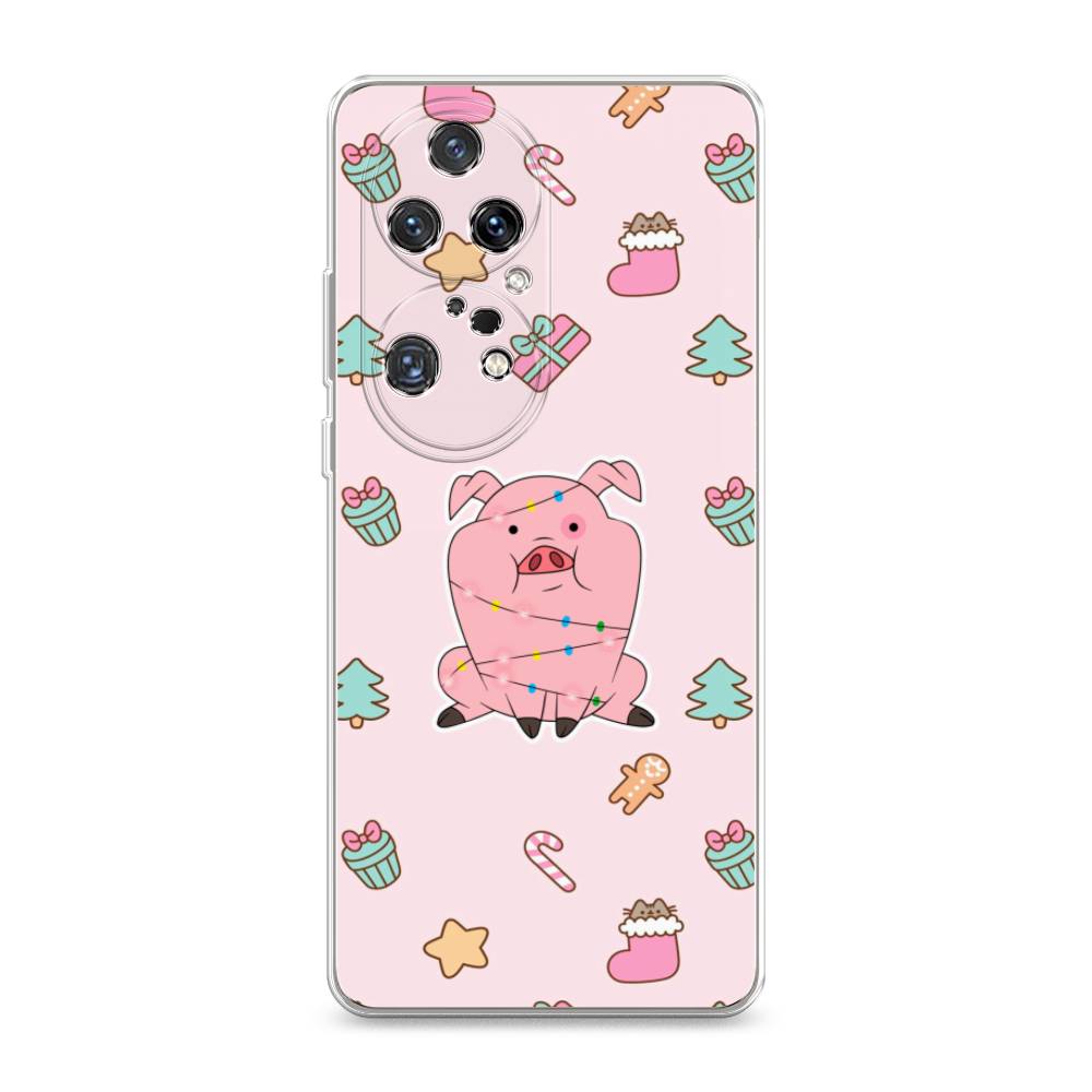 

Чехол для Huawei P50 Pro "Розовая свинка", Розовый;зеленый, 6105050-5