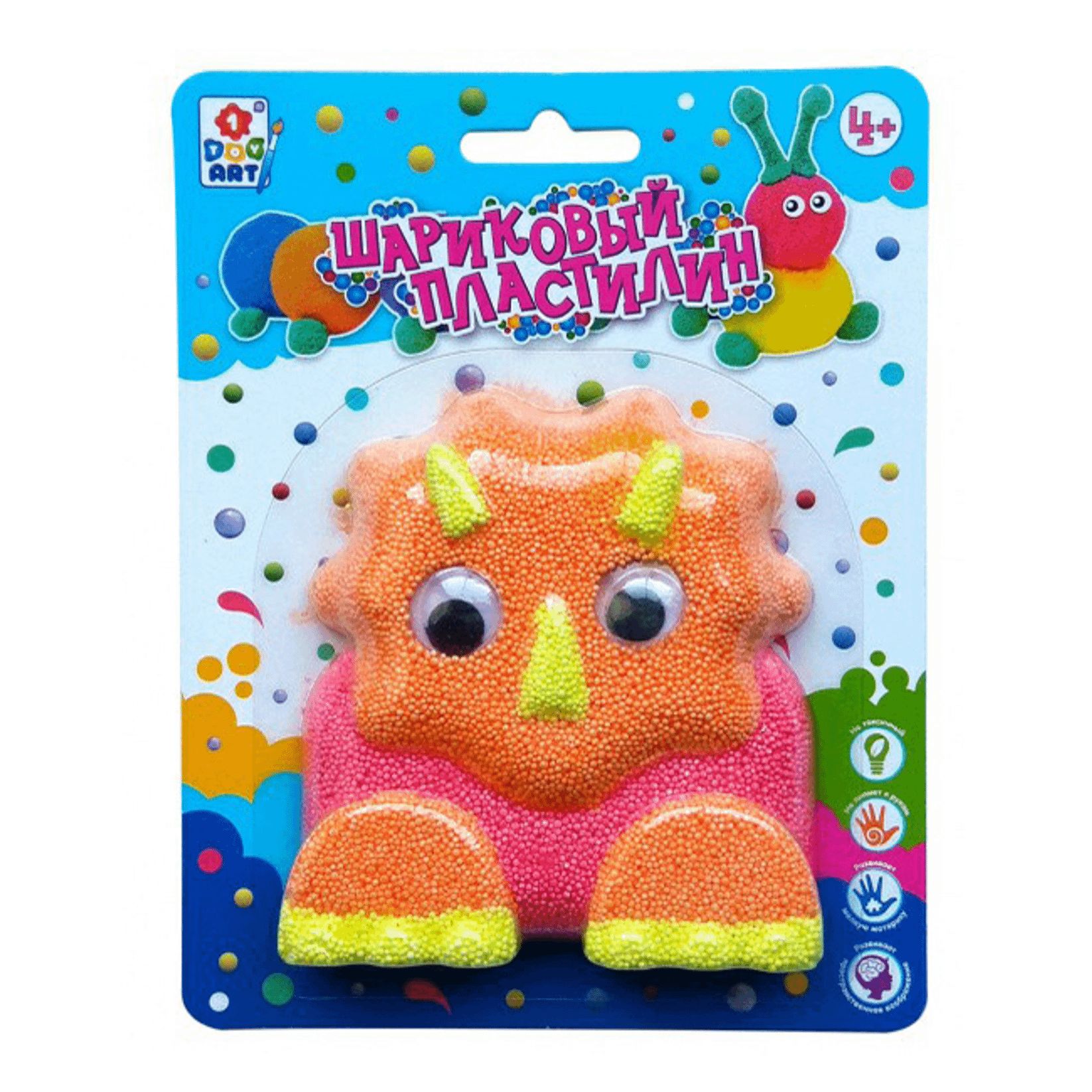 

Пластилин 1Toy Art шариковый в ассортименте, Разноцветный