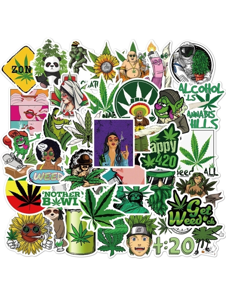 

Набор наклеек Sticker Bombing "Зелёная трава" 2.0, 50 штук, трава