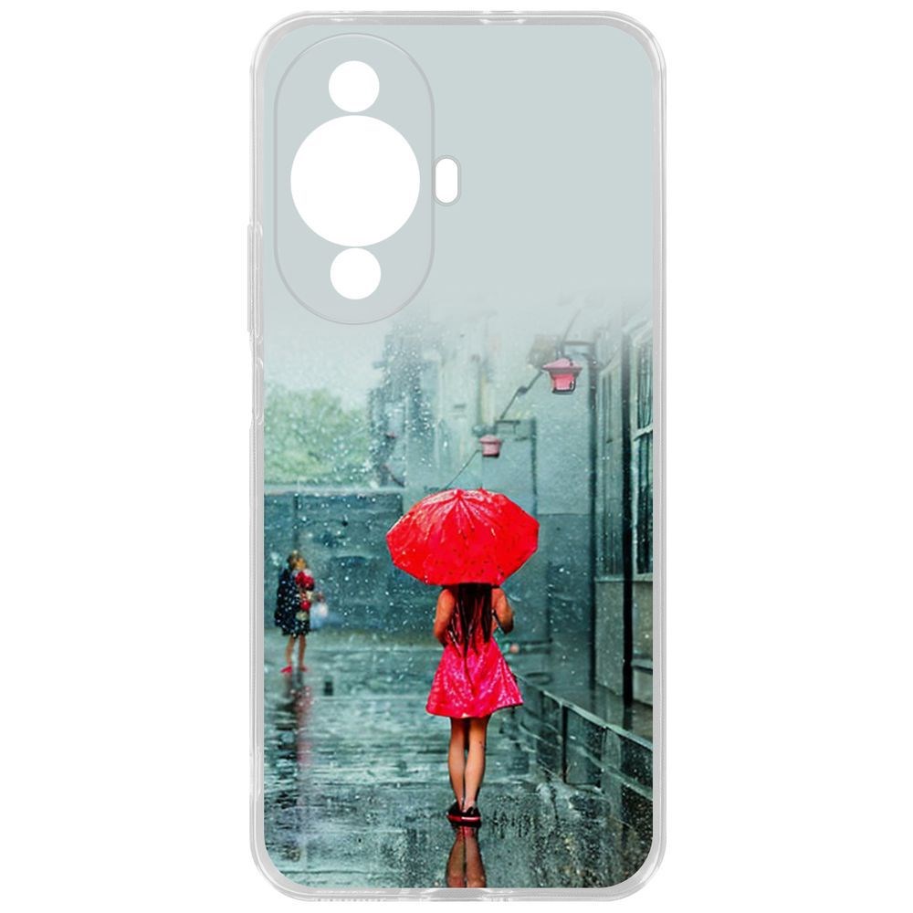 Чехол-накладка Krutoff Clear Case Красный зонтик для Huawei Nova 11