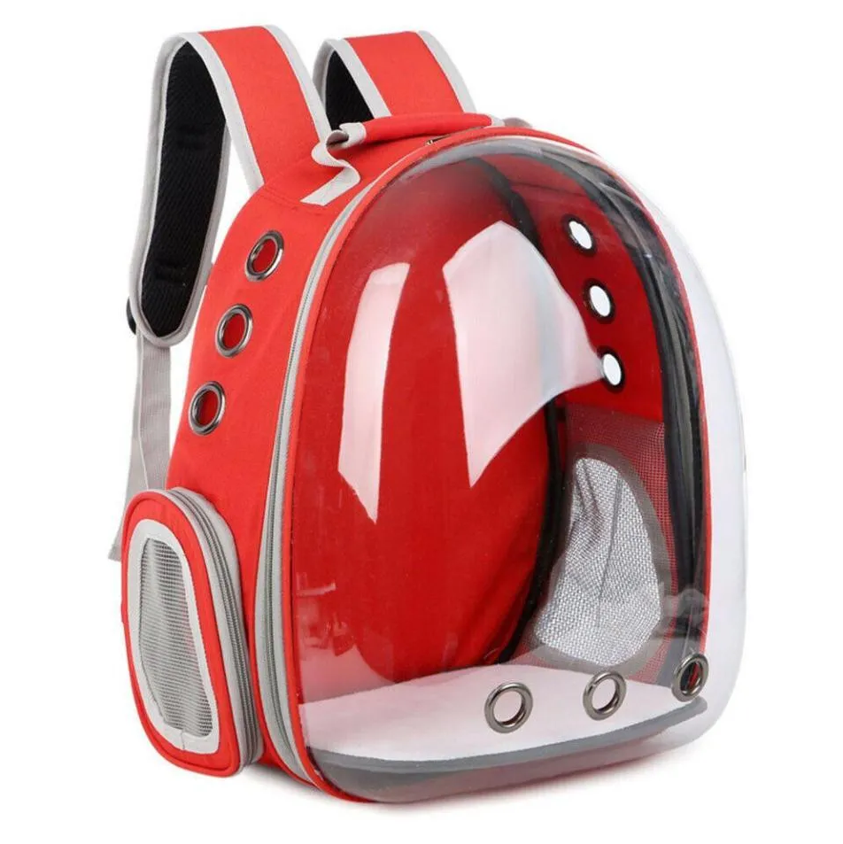 Переноска-рюкзак для животных UltraMarine Любимый Бро, красный,пластик,27х33х43см, до7 кг