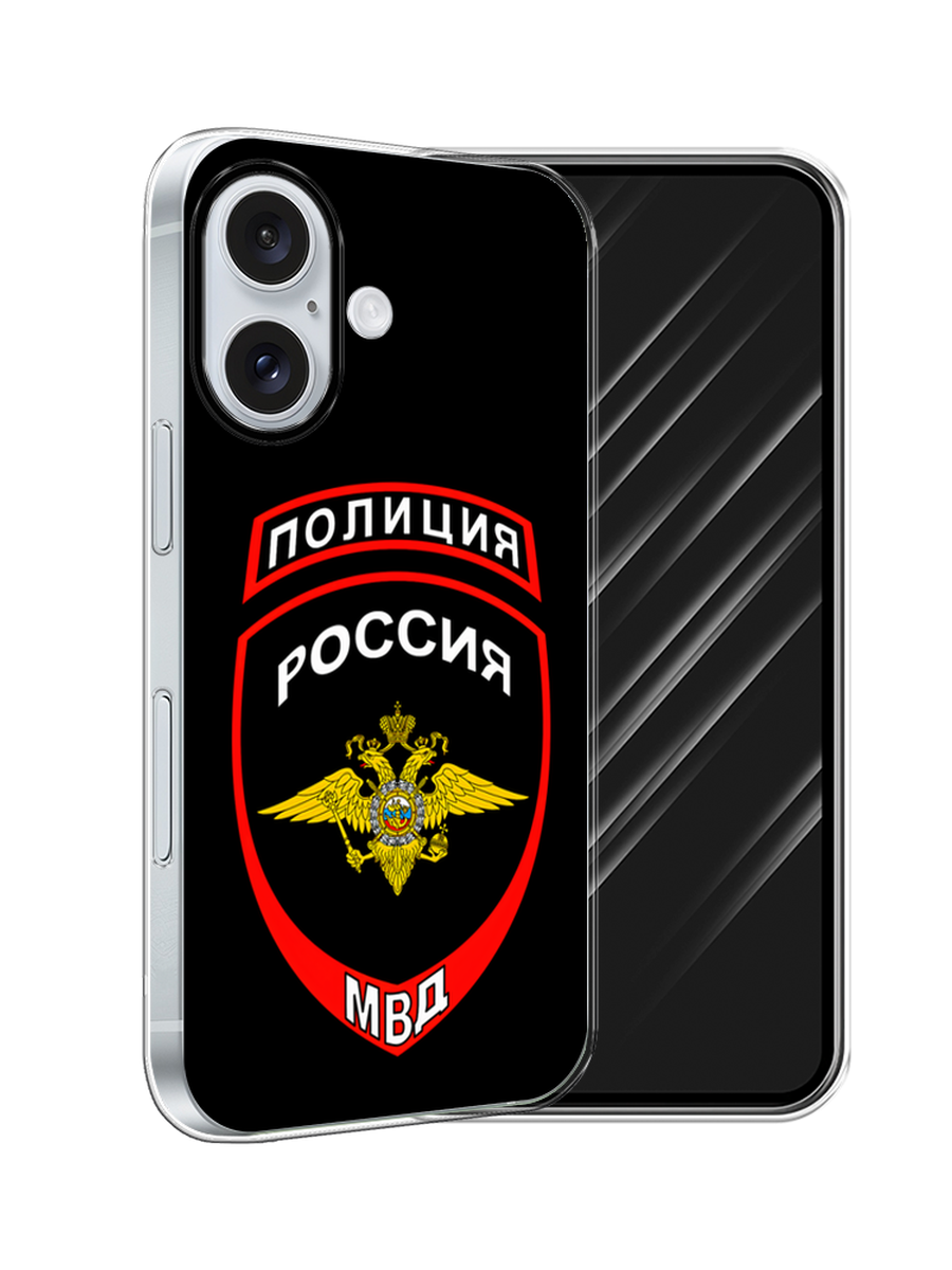 

Чехол Awog на Apple iPhone 16 "Полиция шеврон", Черный;красный;белый, 16050-1