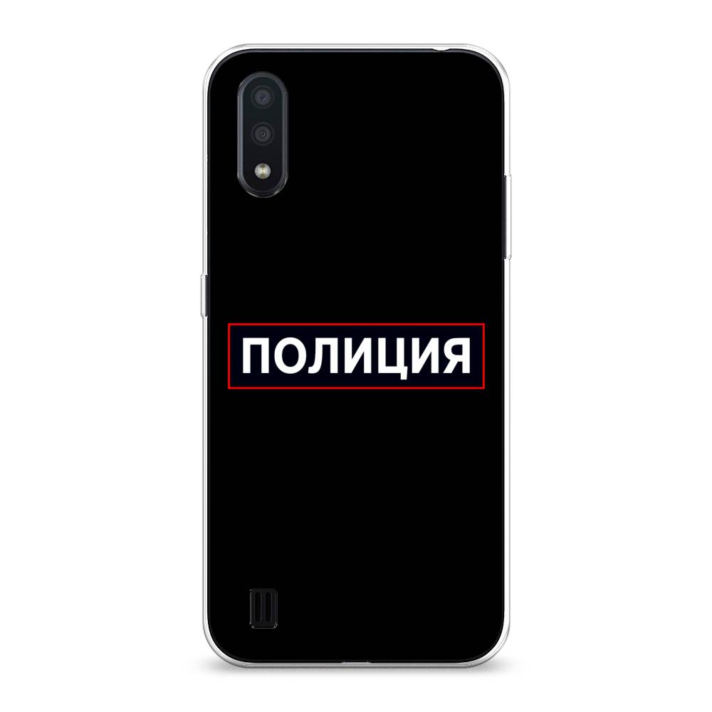 

Чехол Awog на Samsung Galaxy A01 "Police logo", Разноцветный, 29550-5