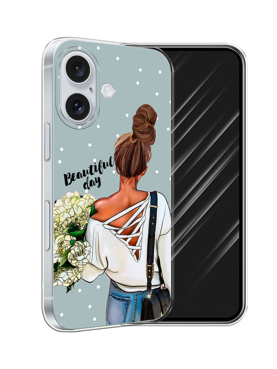 

Чехол Awog на Apple iPhone 16 "Beautiful day", Голубой;коричневый;бежевый, 16050-1