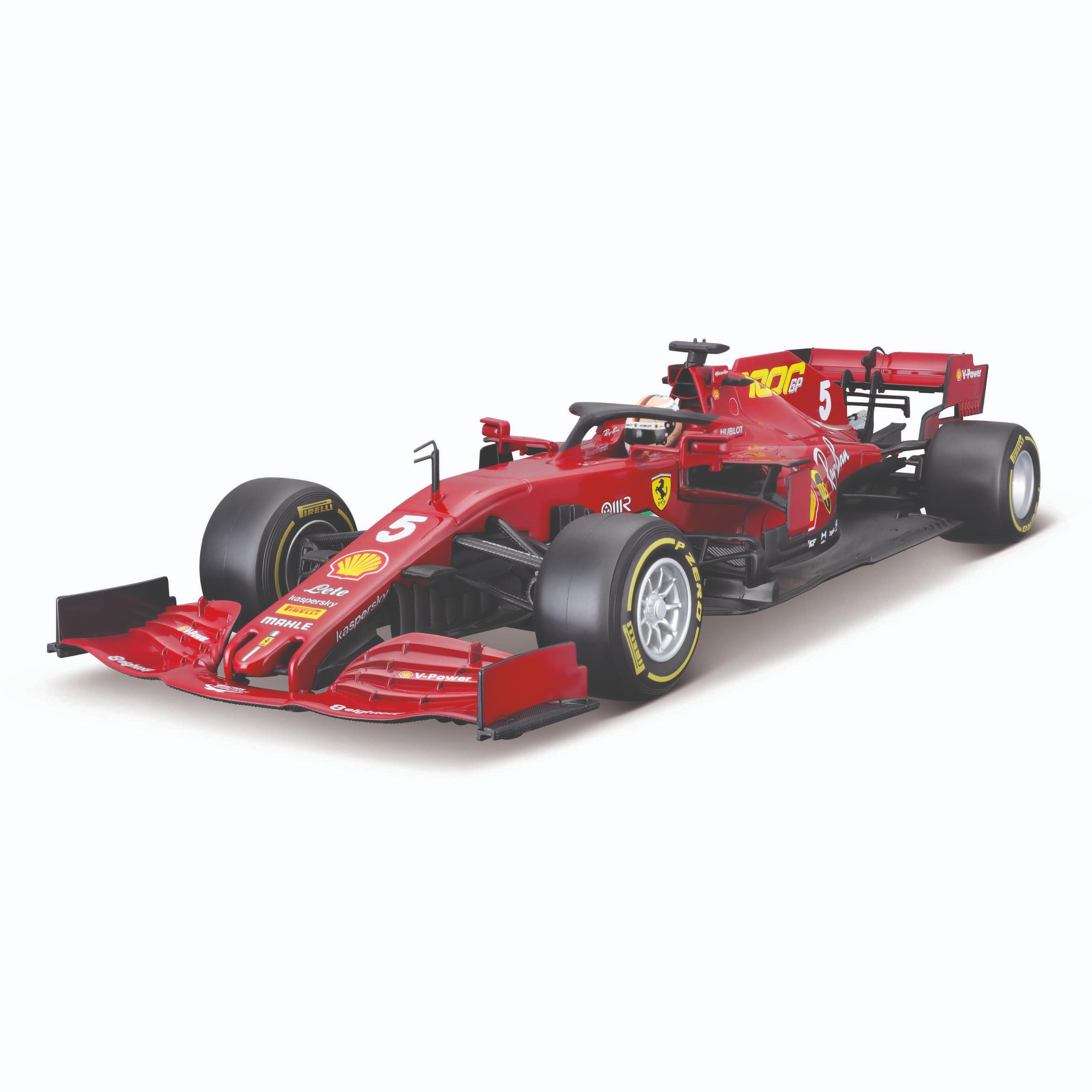 Коллекционная машинка Bburago Феррари 1:18 Ferrari Racing SF1000 #5,красная bburago 1 43 f1 2020 1000th ferrari sf1000 16 charles leclerc 5 sebastian vettel diecast f1 2019 amg petronas w10 racing b250