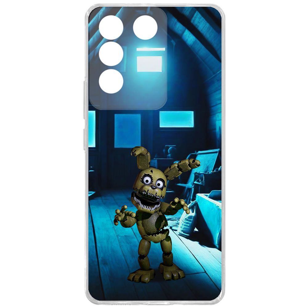 

Чехол-накладка Krutoff Clear Case ФНАФ - Плюштрап для Vivo T2, Прозрачный