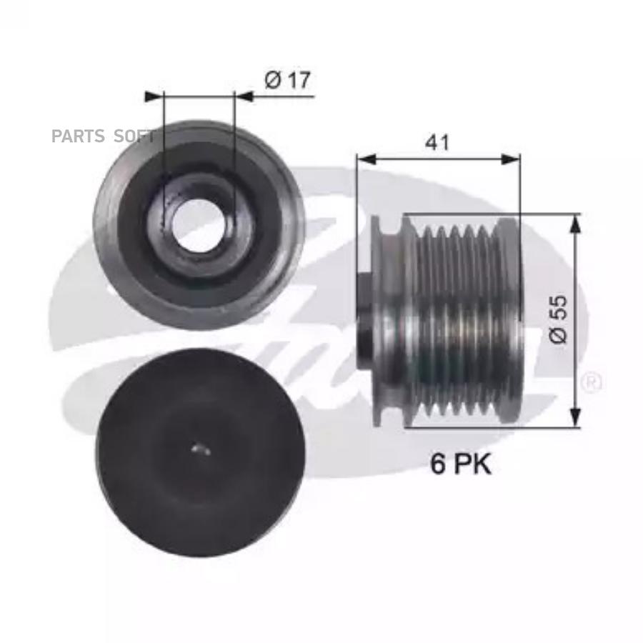 GATES Обгонный шкив генератора GATES OAP7115