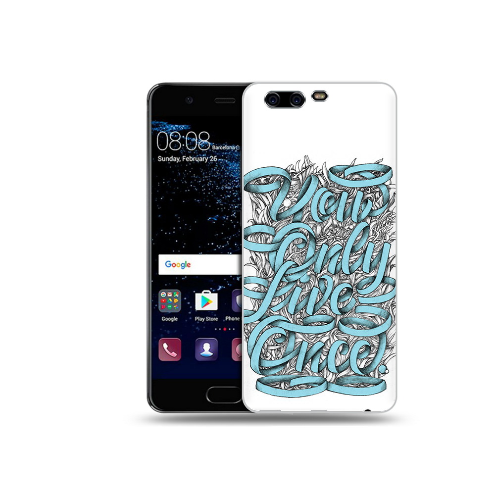 

Чехол MyPads Tocco для Huawei P10 Plus слова из ленты абстракция (PT60941.40.607), Прозрачный, Tocco