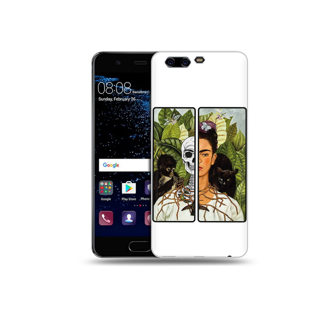 

Чехол MyPads Tocco для Huawei P10 Plus сдвоенная картинка девушка скелет (PT60941.40.595), Прозрачный, Tocco