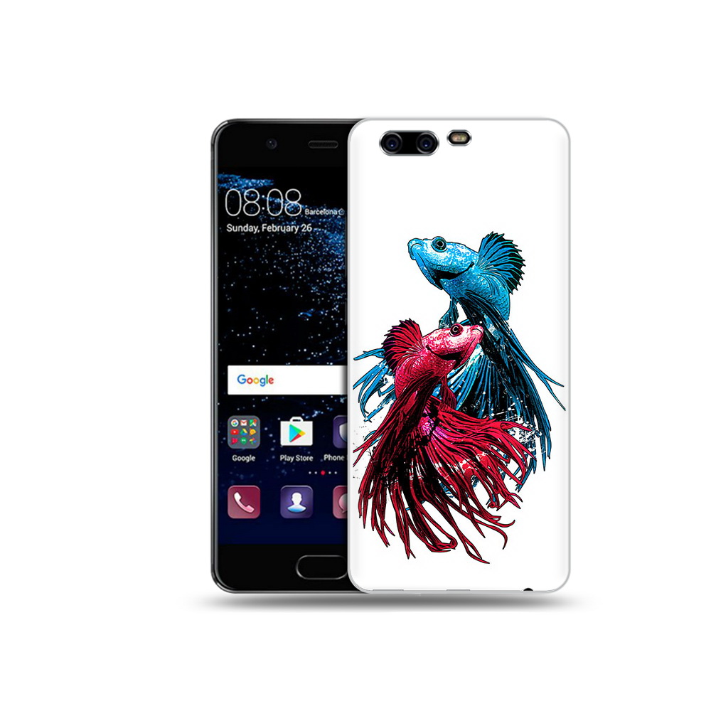 

Чехол MyPads Tocco для Huawei P10 Plus рыбы петушки (PT60941.40.592), Прозрачный, Tocco