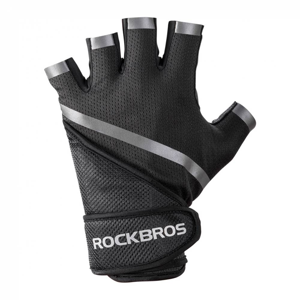 фото Перчатки велосипедные / перчатки спортивные rockbros s172, цвет черный, l (8)