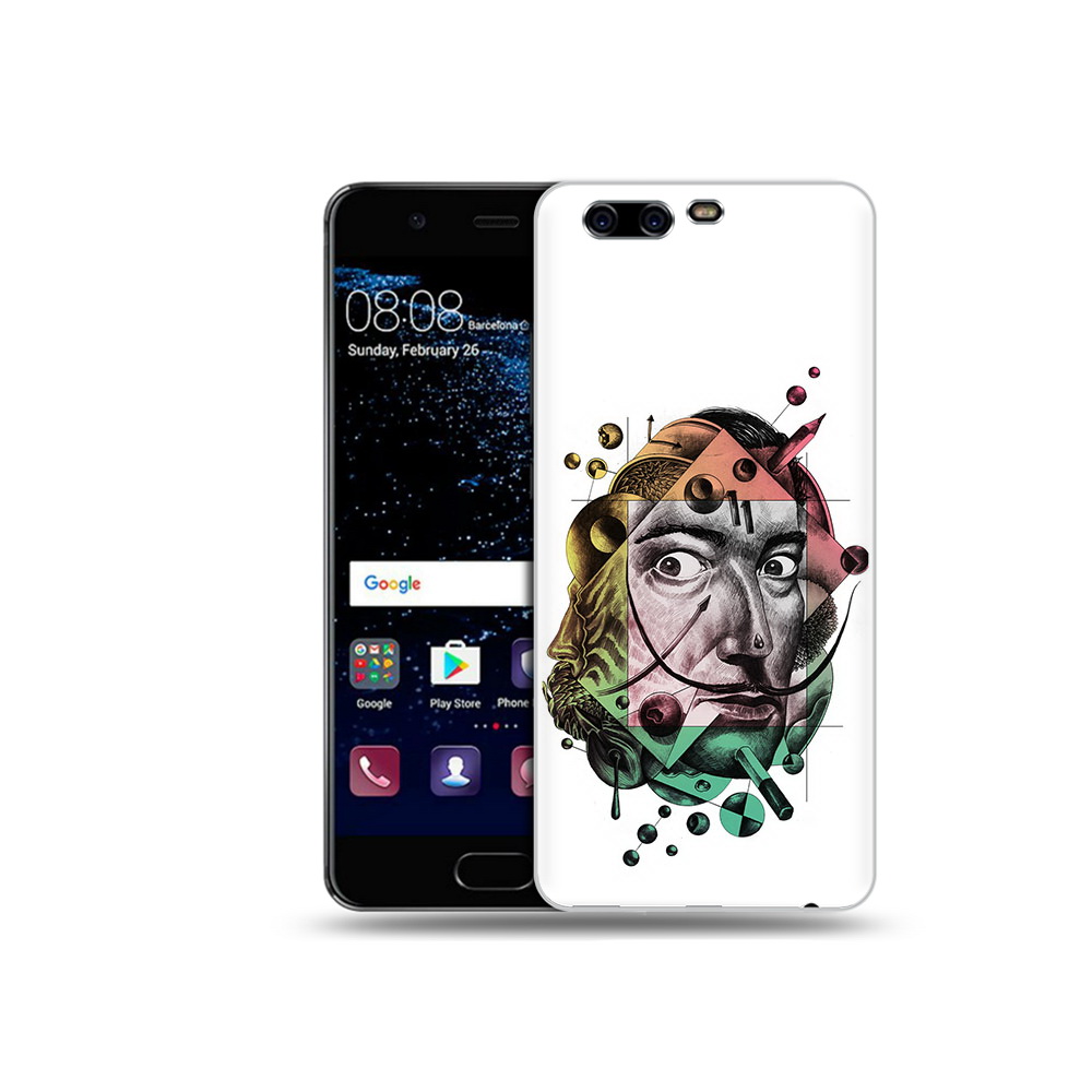 

Чехол MyPads Tocco для Huawei P10 Plus разноцветное лицо абстракция (PT60941.40.570), Прозрачный, Tocco