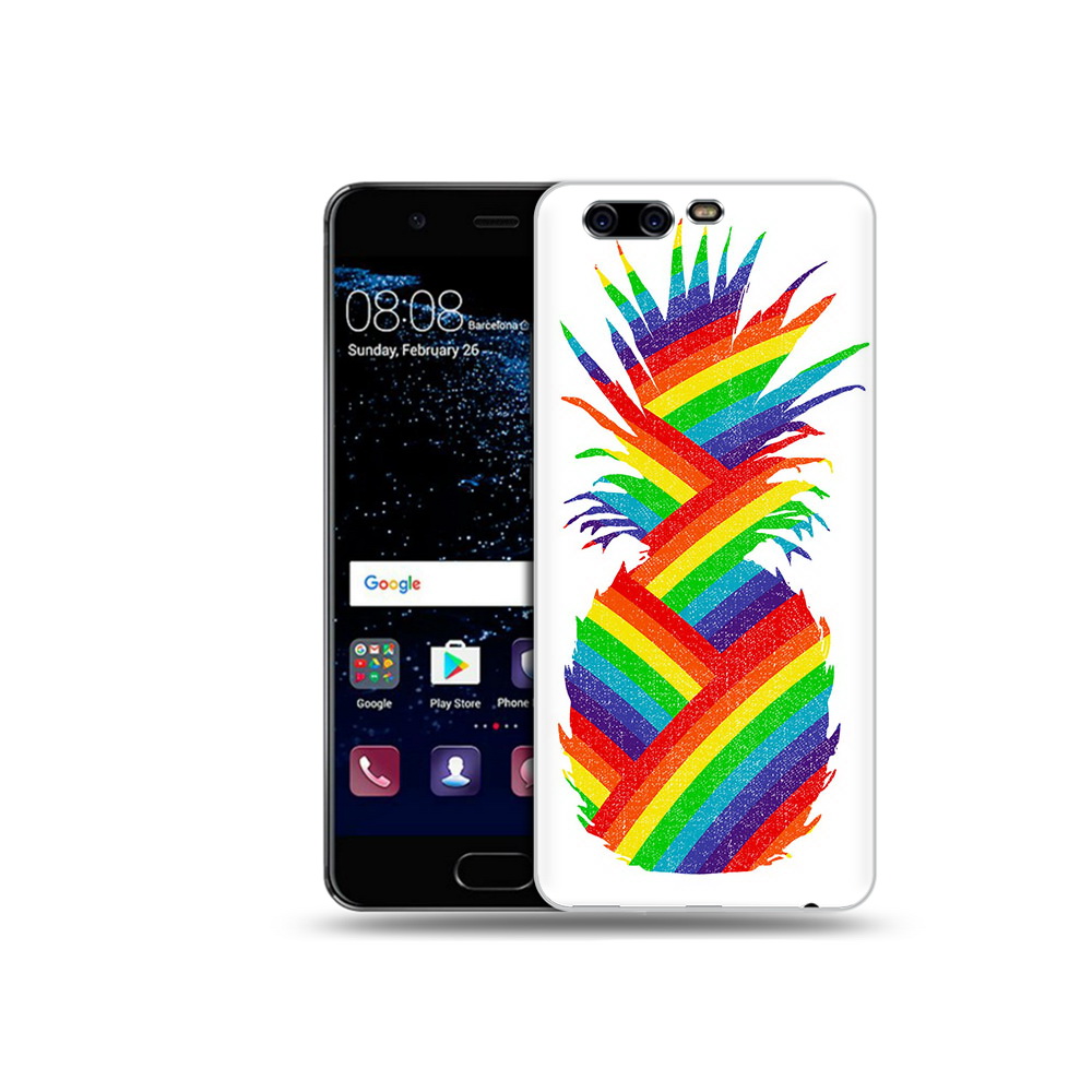 

Чехол MyPads Tocco для Huawei P10 Plus радужный ананас (PT60941.40.566), Прозрачный, Tocco