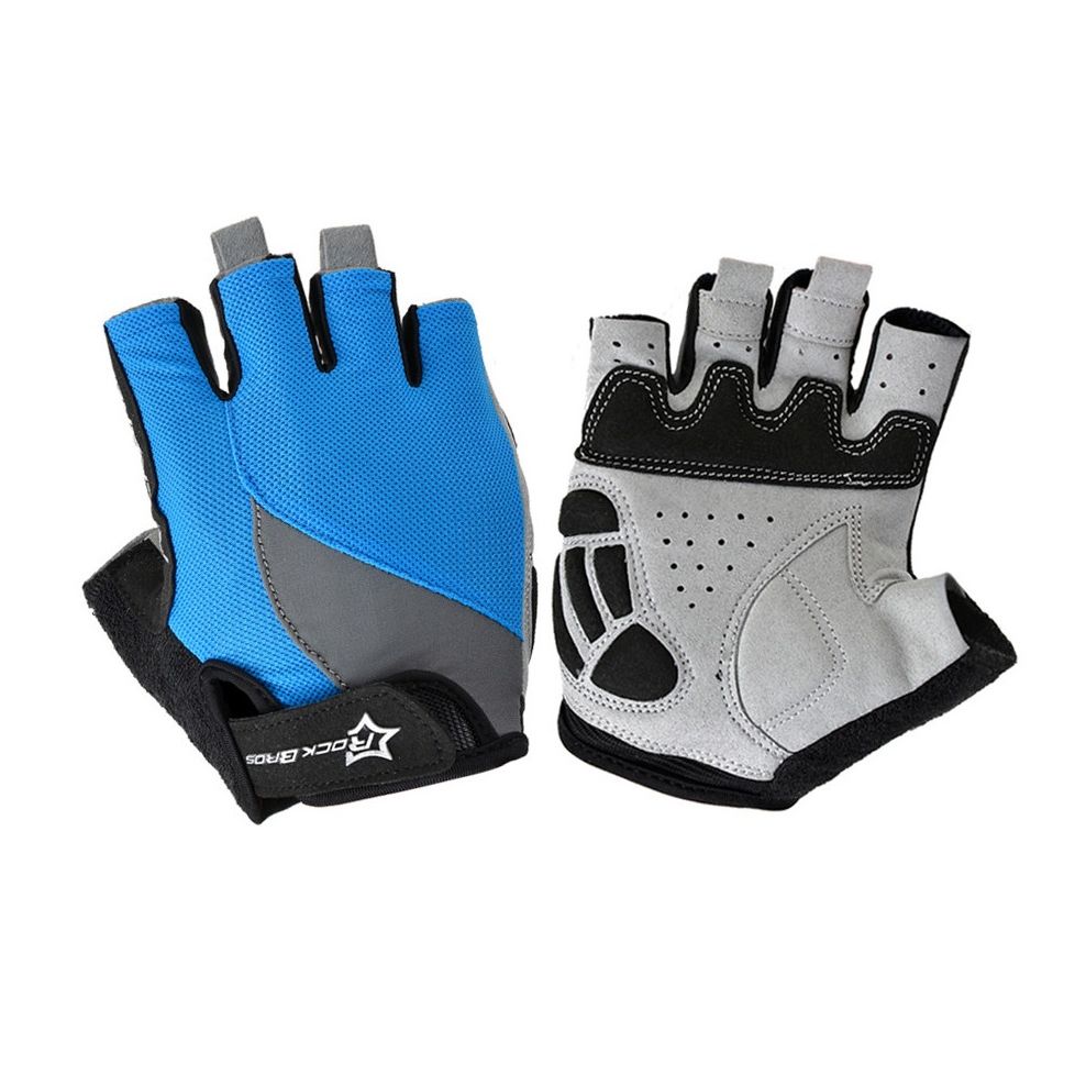 фото Перчатки велосипедные / перчатки спортивные rockbros s030-1, цвет синий, xl (8,5)