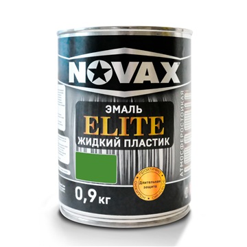 фото Эмаль novax elite "жидкий пластик" (1л - 0,9 кг) (зеленый)