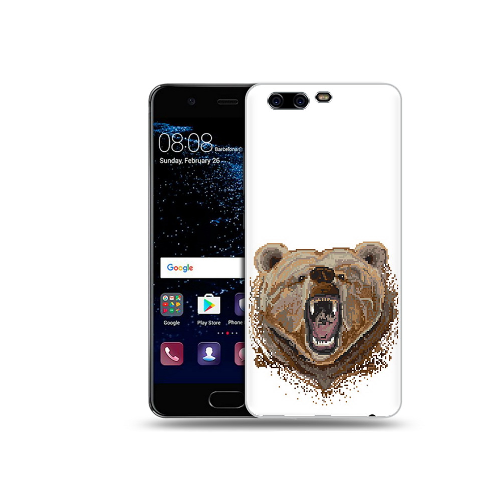 

Чехол MyPads Tocco для Huawei P10 Plus пиксельный медведь (PT60941.40.539), Прозрачный, Tocco