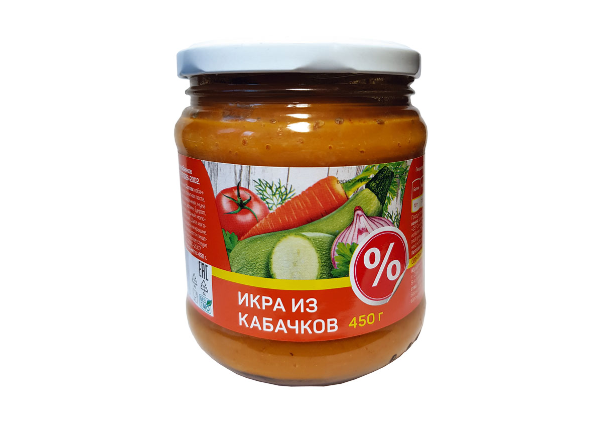 Икра из кабачков % 450 г Россия