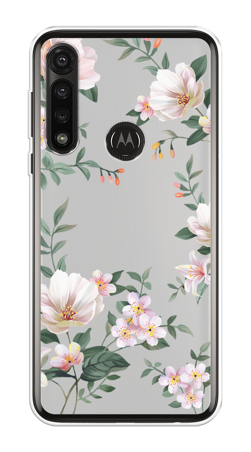 

Чехол на Motorola Moto G Power 2020 "Beautiful white flowers", 242650-1