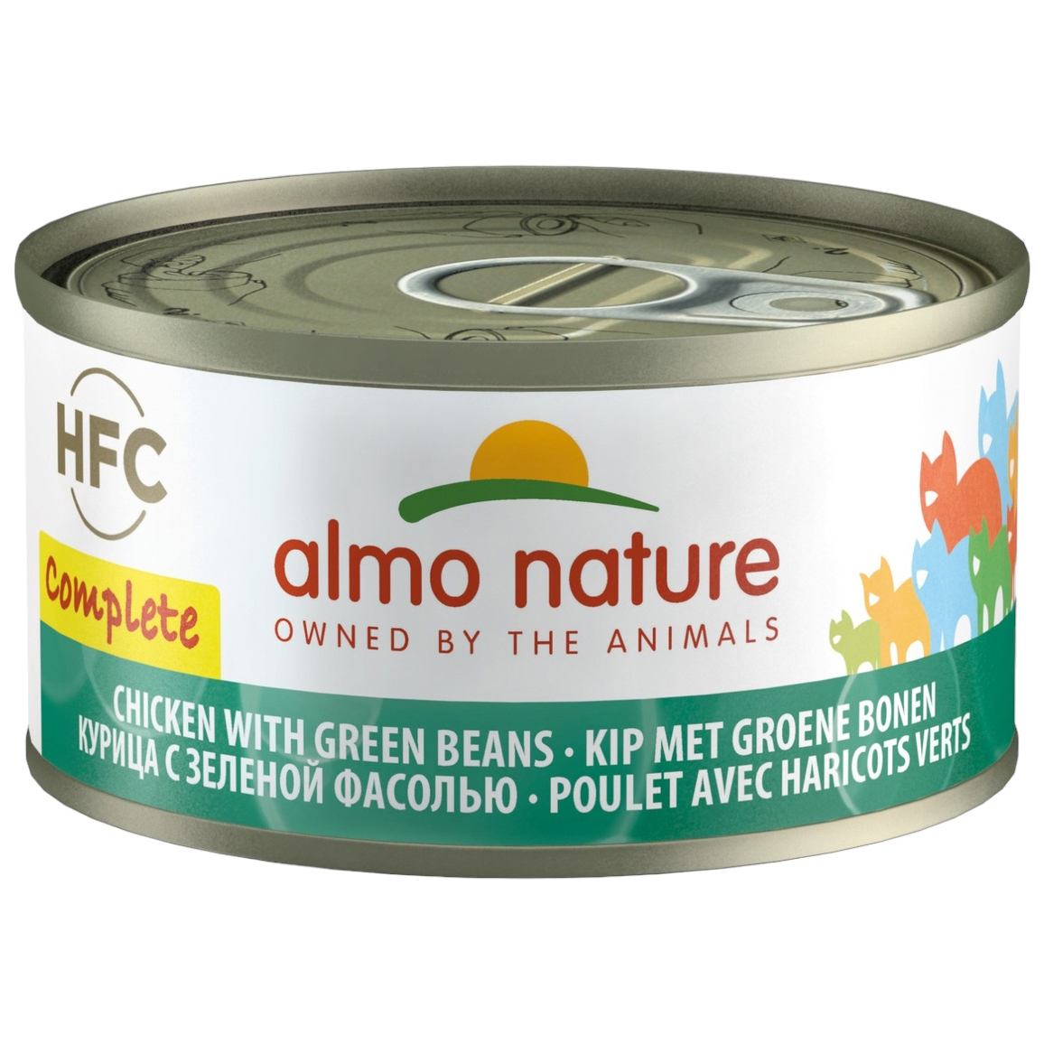 Консервы для кошек Almo Nature с курицей и зелёной фасолью, 70г