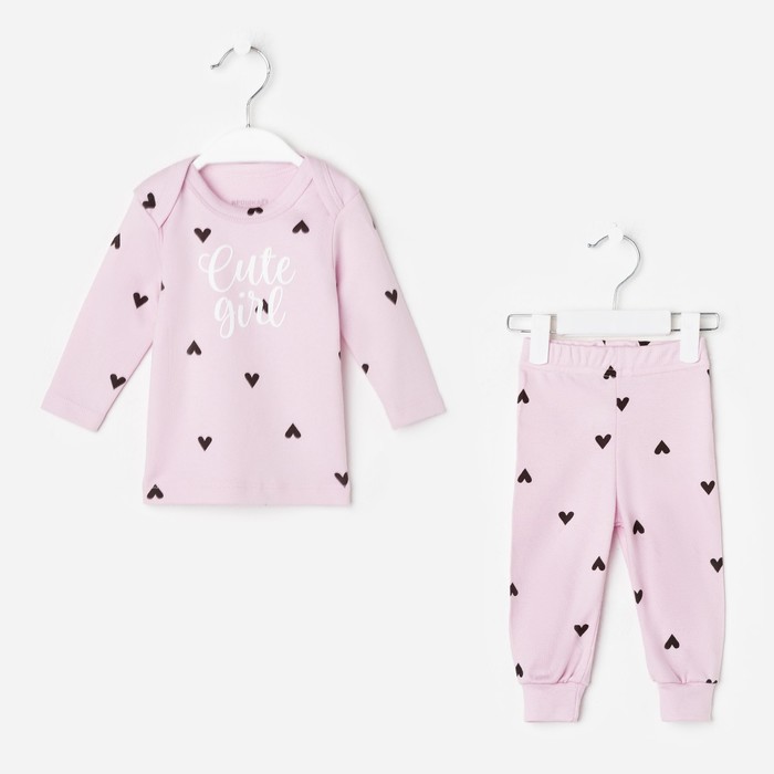 

Комплект: джемпер, брюки Крошка Я Cute, розовый, рост 74-80 см, 000404018