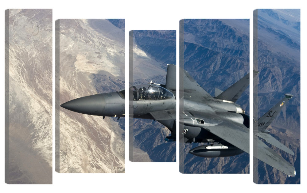 

Модульная картина F-15E. В спальню, гостиную, зал, детскую. PR-982 (118x70см)