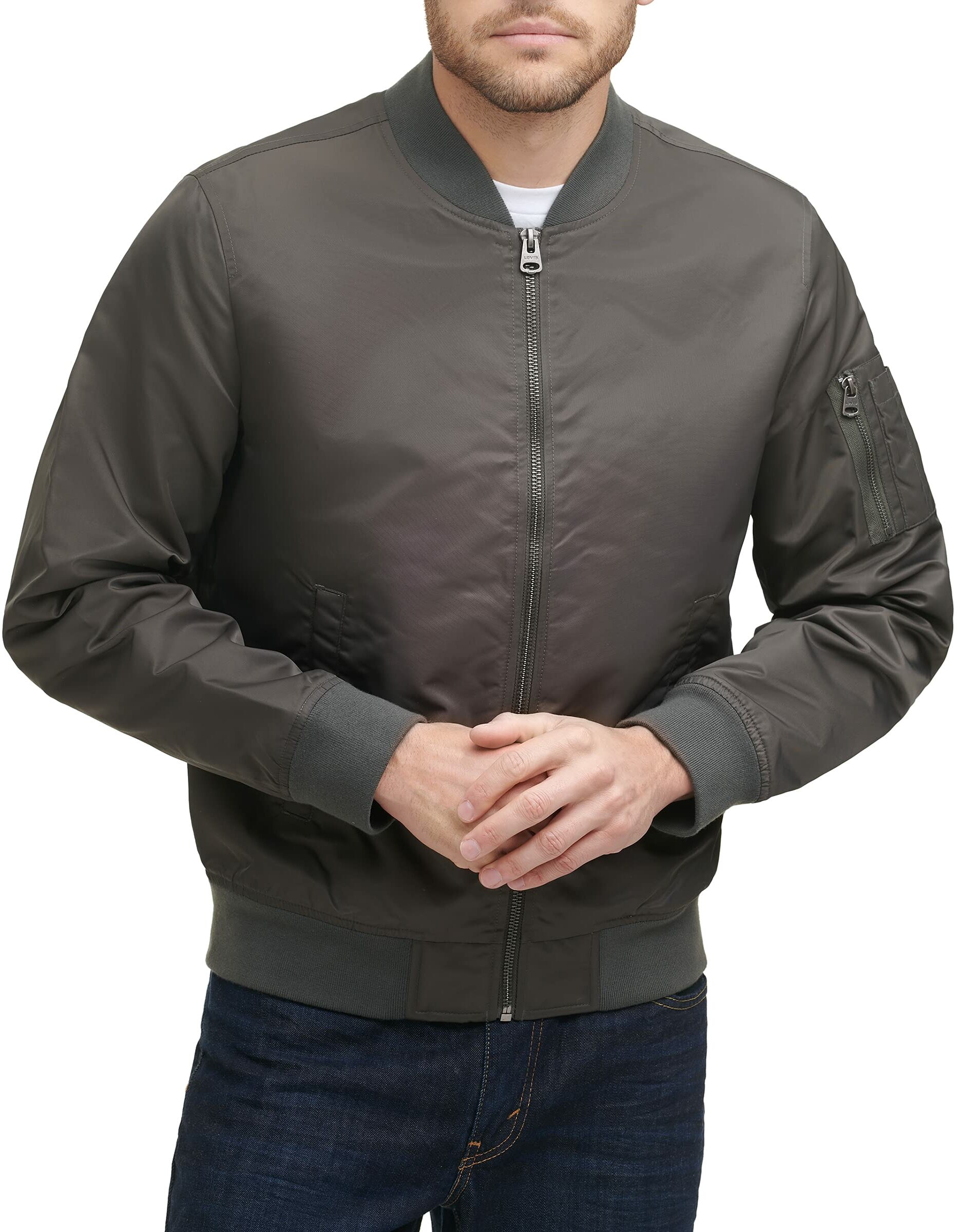 

Бомбер мужской Levi's LM0RN131-OLV серый 2XL, LM0RN131-OLV