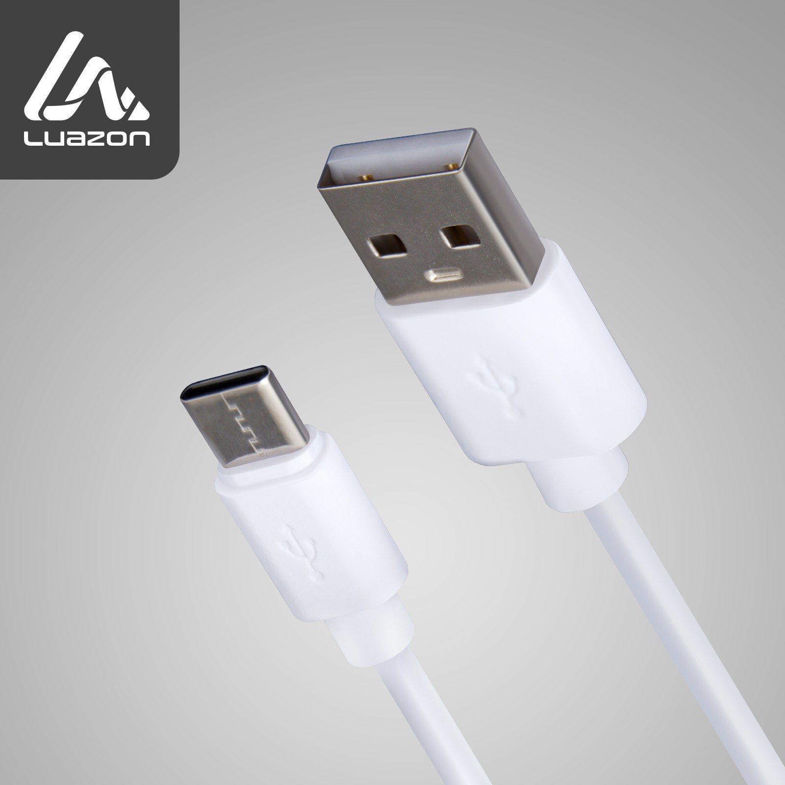 Кабель LuazON USB - USB Type-C 1 м, белый