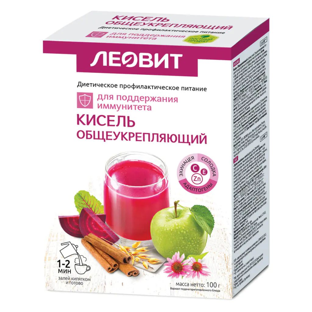 Кисель Леовит Общеукрепляющий, 5 шт по 20 г