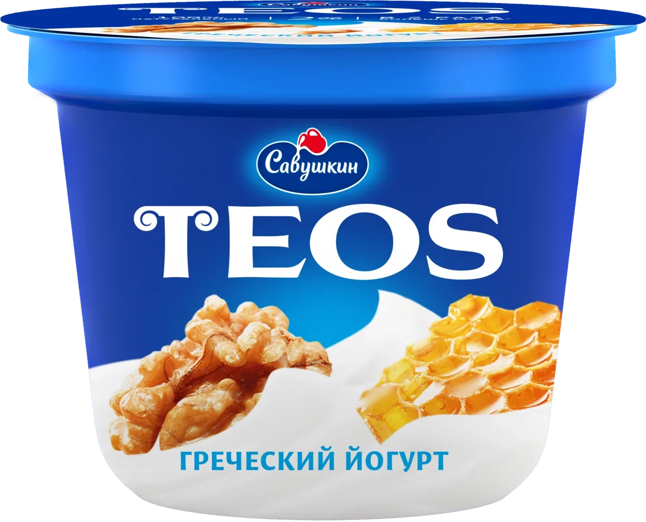 

Йогурт Teos Греческий грецкий орех и мед 2% 250 г