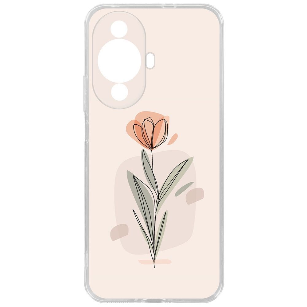 

Чехол-накладка Krutoff Clear Case Тюльпан для Huawei Nova 11, Прозрачный