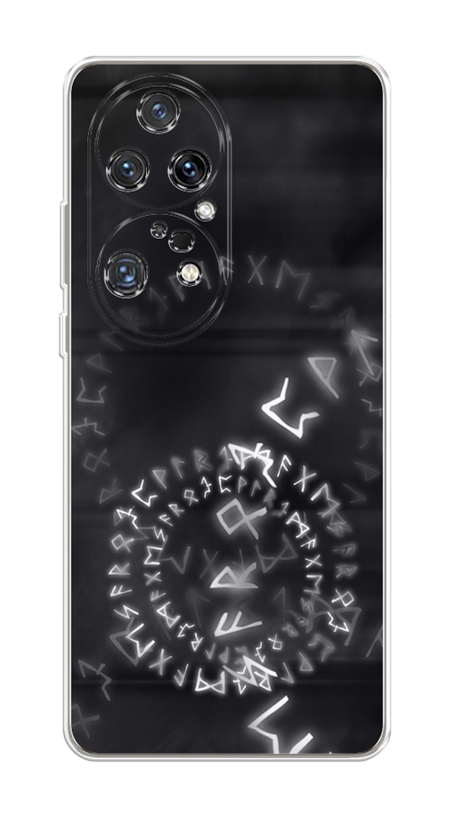 

Чехол на Huawei P50 Pro "Руны", Серый;черный, 6105050-3