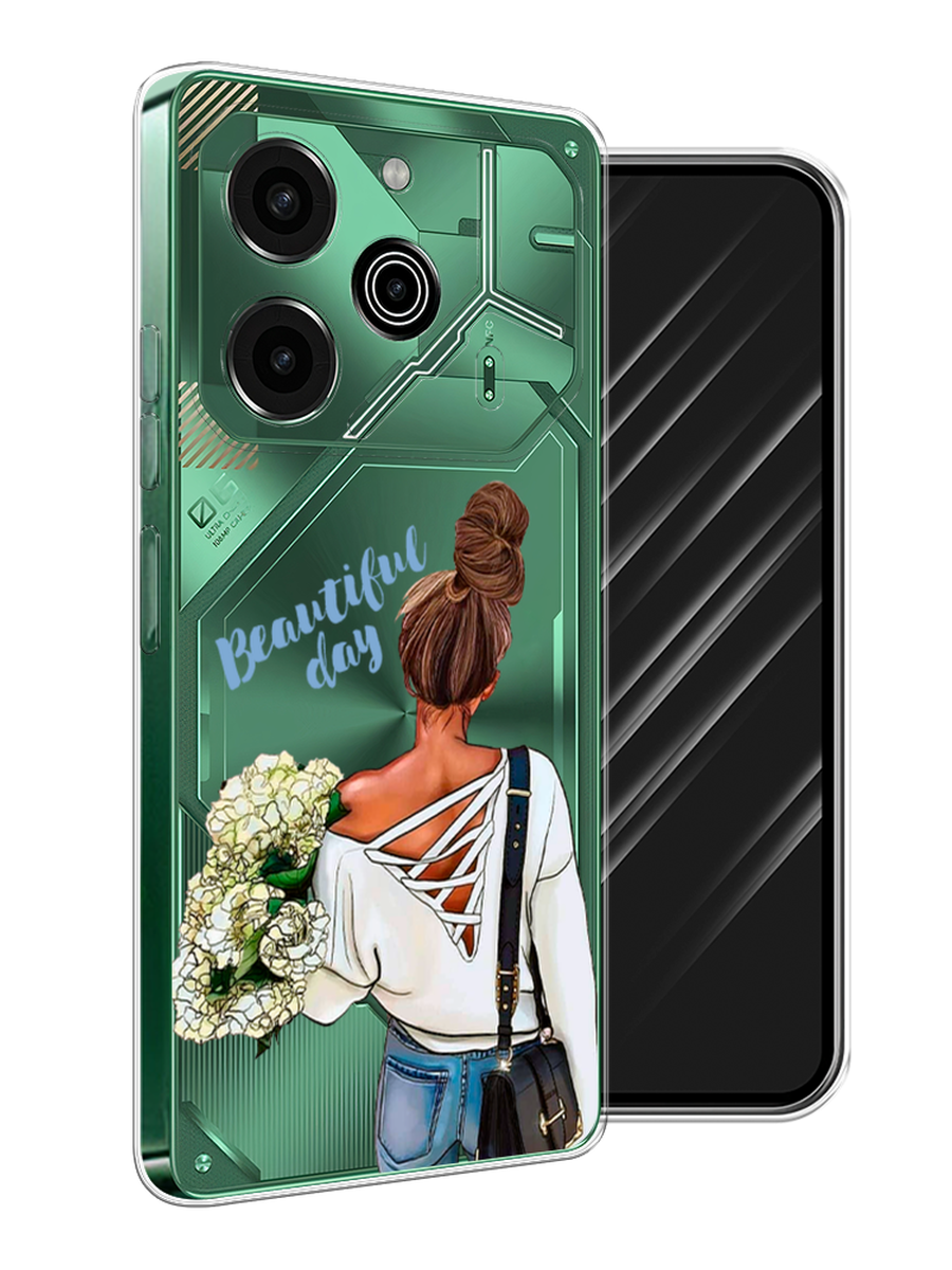 

Чехол Awog на Tecno Pova 6 Pro 5G "Beautiful day vector", Коричневый;белый;зеленый, 305250-1