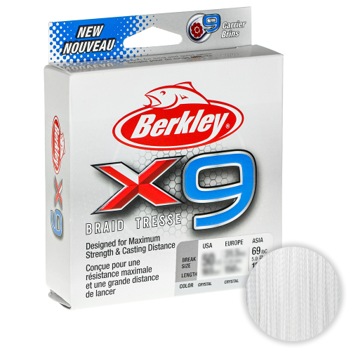 Шнур Berkley X9 Braid 150м. 0.17мм. CRYSTAL