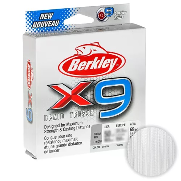 Шнур Berkley X9 Braid 150м. 0.14мм. CRYSTAL