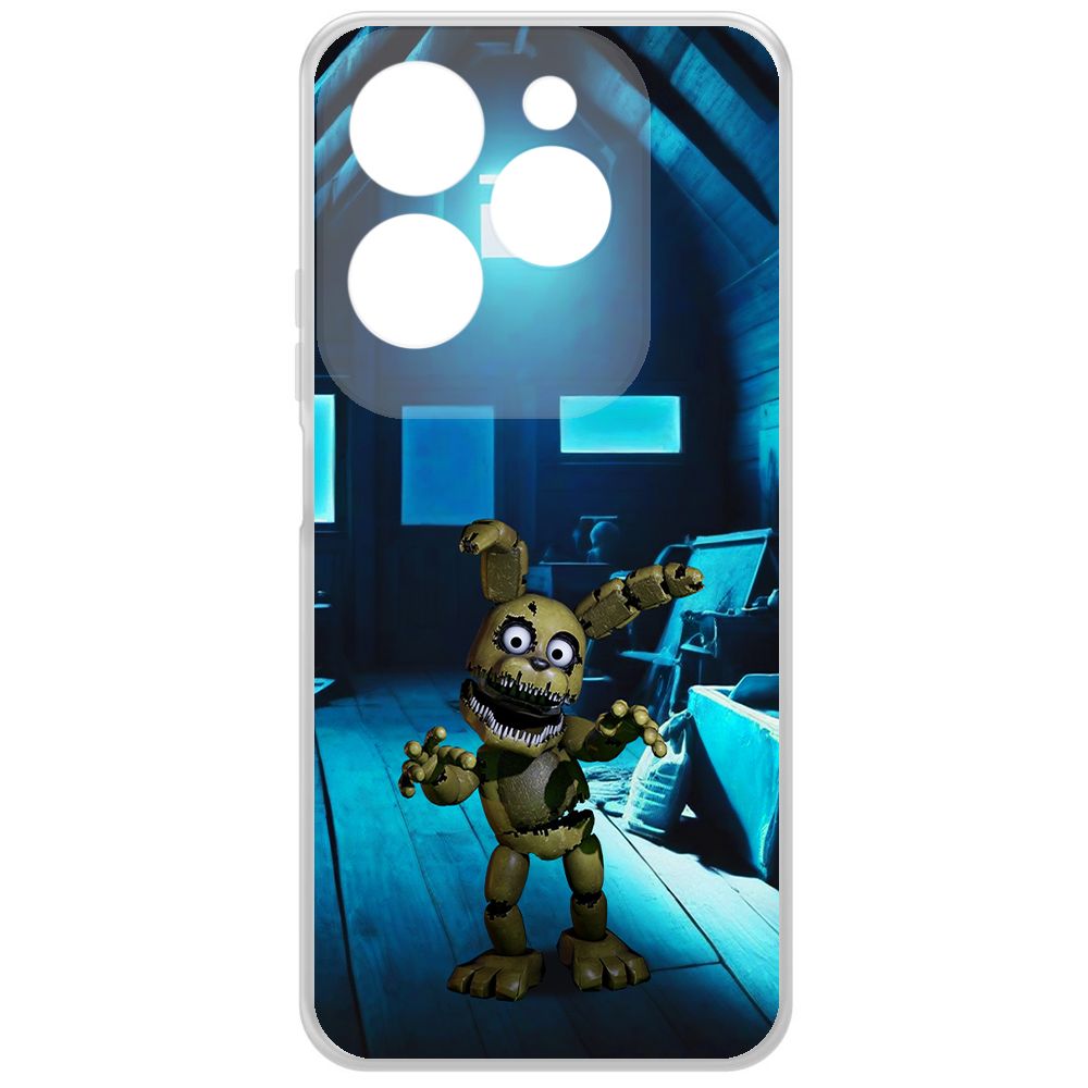 

Чехол-накладка Krutoff Clear Case ФНАФ - Плюштрап для INFINIX Hot 40i, Прозрачный
