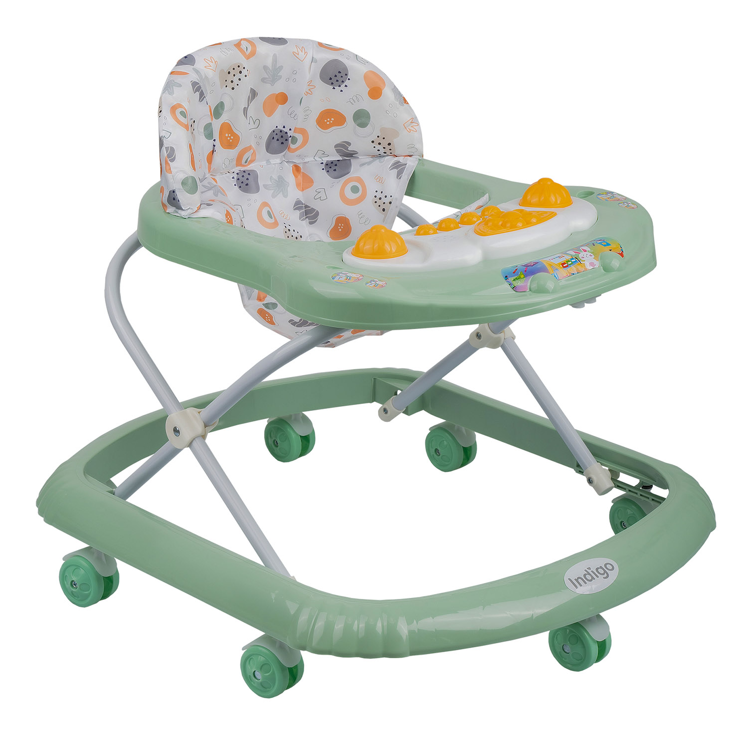 Ходунки Indigo Подвески со съемной игровой панелью 7 колес зеленый 2799₽