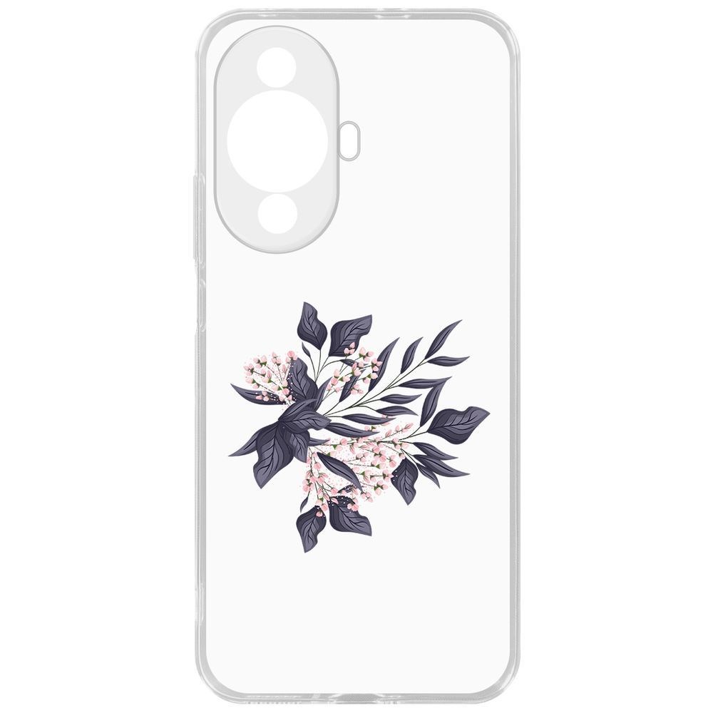 

Чехол-накладка Krutoff Clear Case Розовые бутоны для Huawei Nova 11, Прозрачный