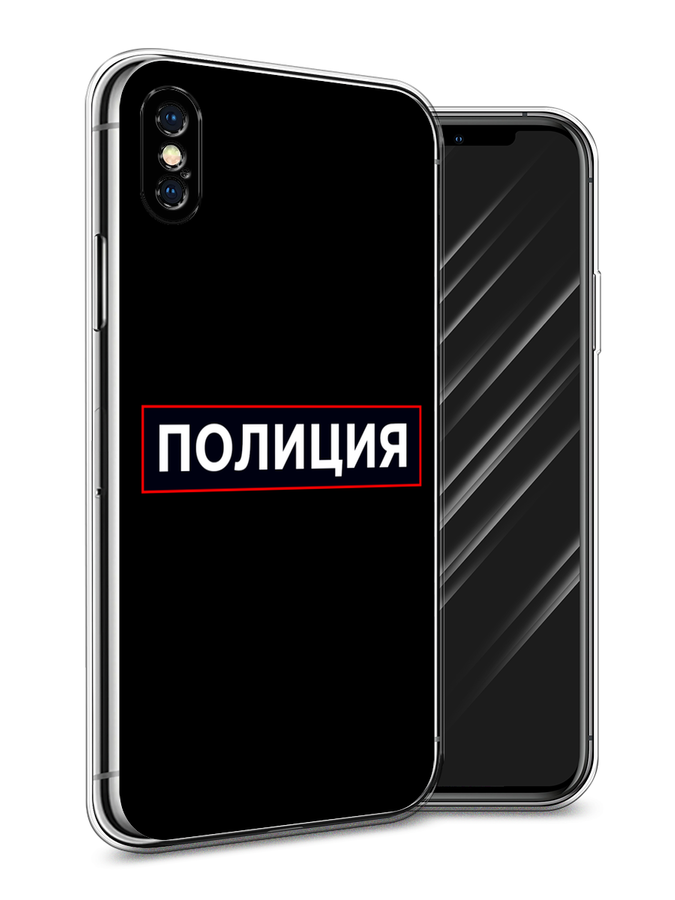 

Чехол Awog на Apple iPhone XS Max (10S Max) / Айфон XS Max (10S Max) "Police logo", Разноцветный, 11950-5