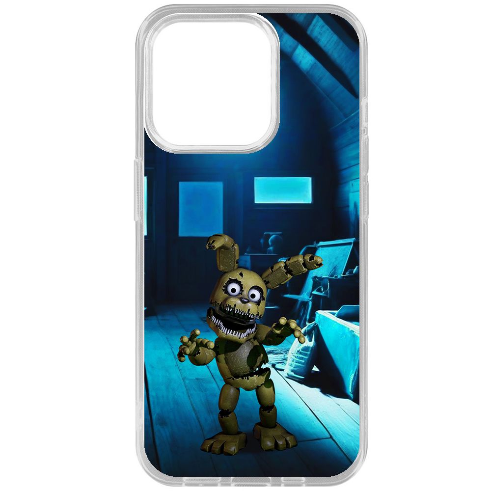 

Чехол-накладка Krutoff Clear Case ФНАФ - Плюштрап для iPhone 15 Pro, Прозрачный