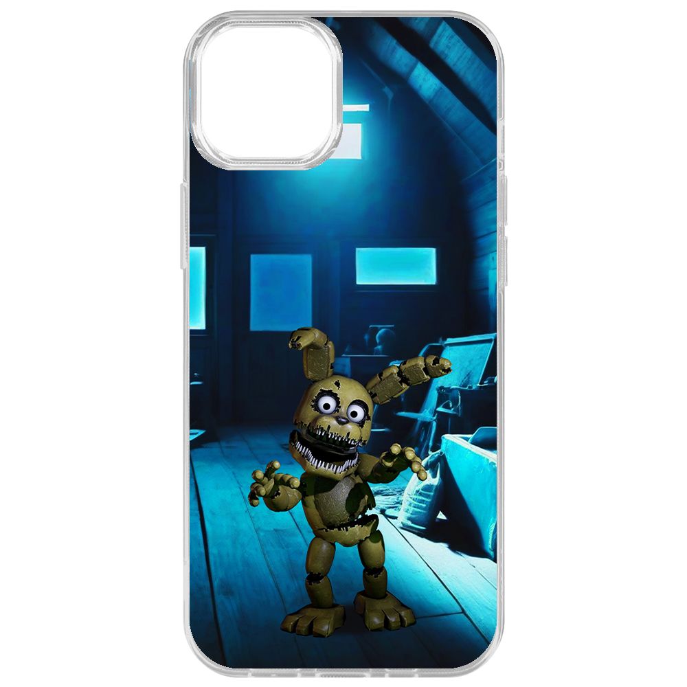 

Чехол-накладка Krutoff Clear Case ФНАФ - Плюштрап для iPhone 15 Plus, Прозрачный