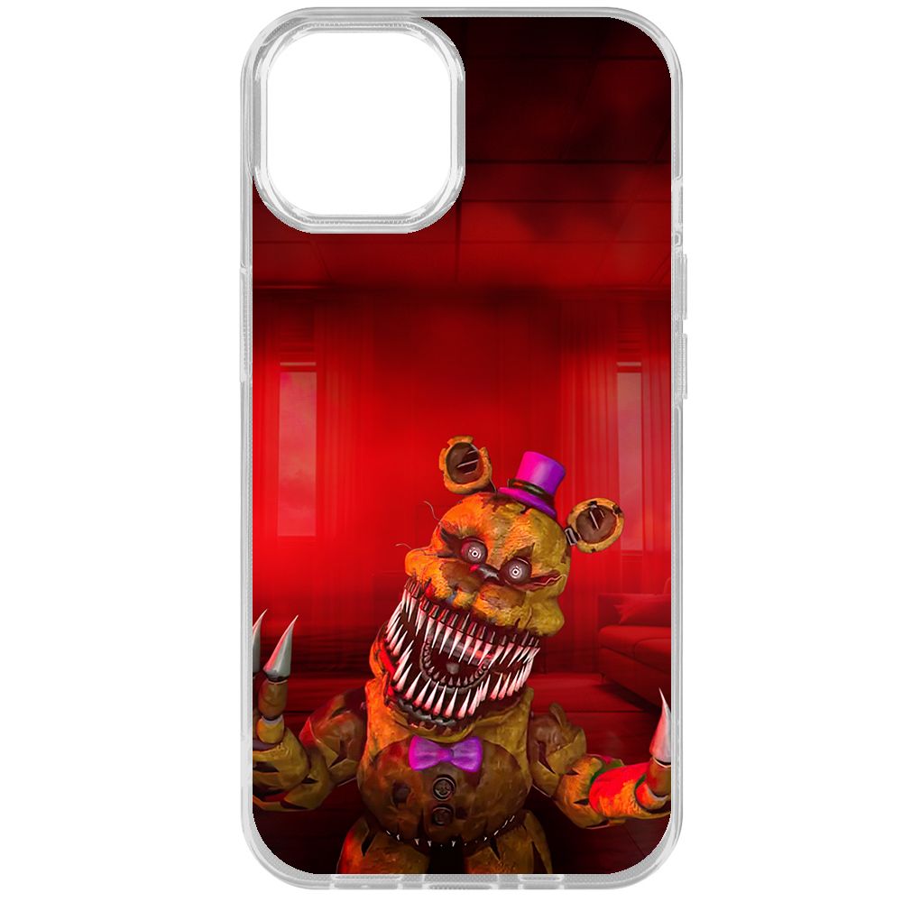 

Чехол-накладка Krutoff Clear Case ФНАФ - Фредди атакует для iPhone 15, Прозрачный
