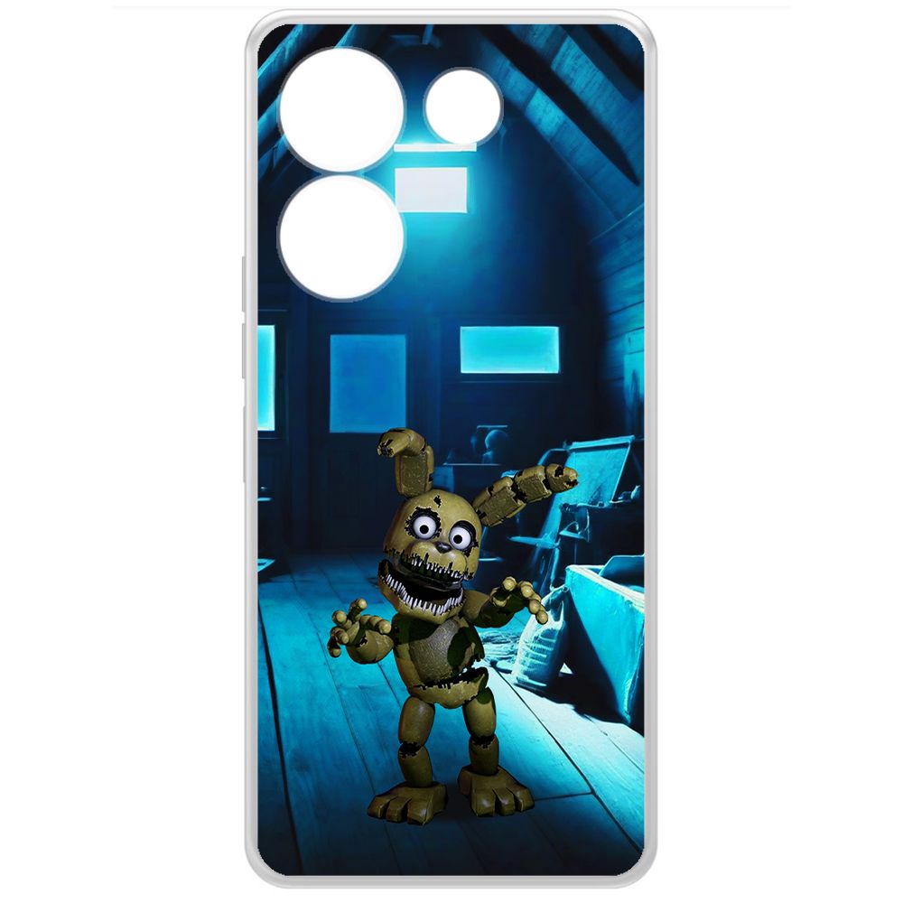 

Чехол-накладка Krutoff Clear Case ФНАФ - Плюштрап для TECNO Camon 20 Pro, Прозрачный