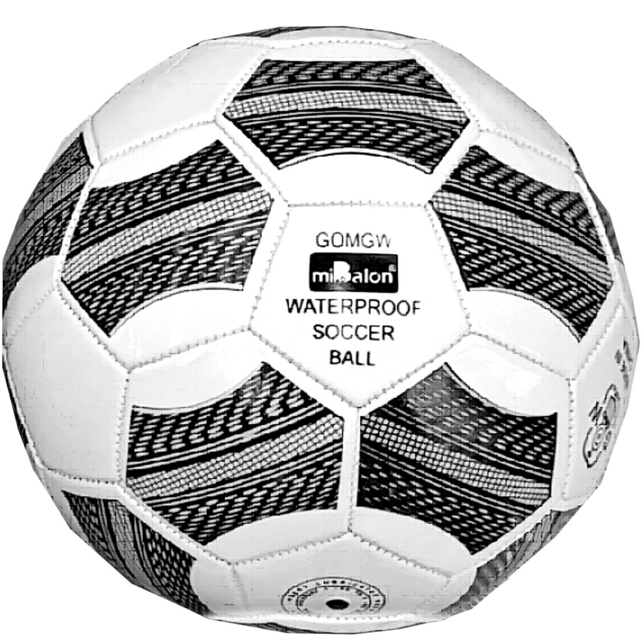 

Мяч футбольный, PVC, 260 г, 1 слой, размер 5, MIBALON, белый, черный