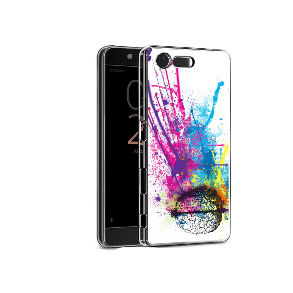 

Чехол MyPads Tocco для Sony Xperia X Compact яркий красочный мозг (PT50548.245.710), Прозрачный, Tocco